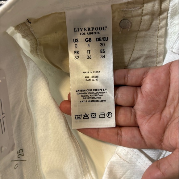 Liverpool The Gia Glider Ankle Skinny Jeans In White | Pull On Jeans | Sz 25 - Picture 6 of 7